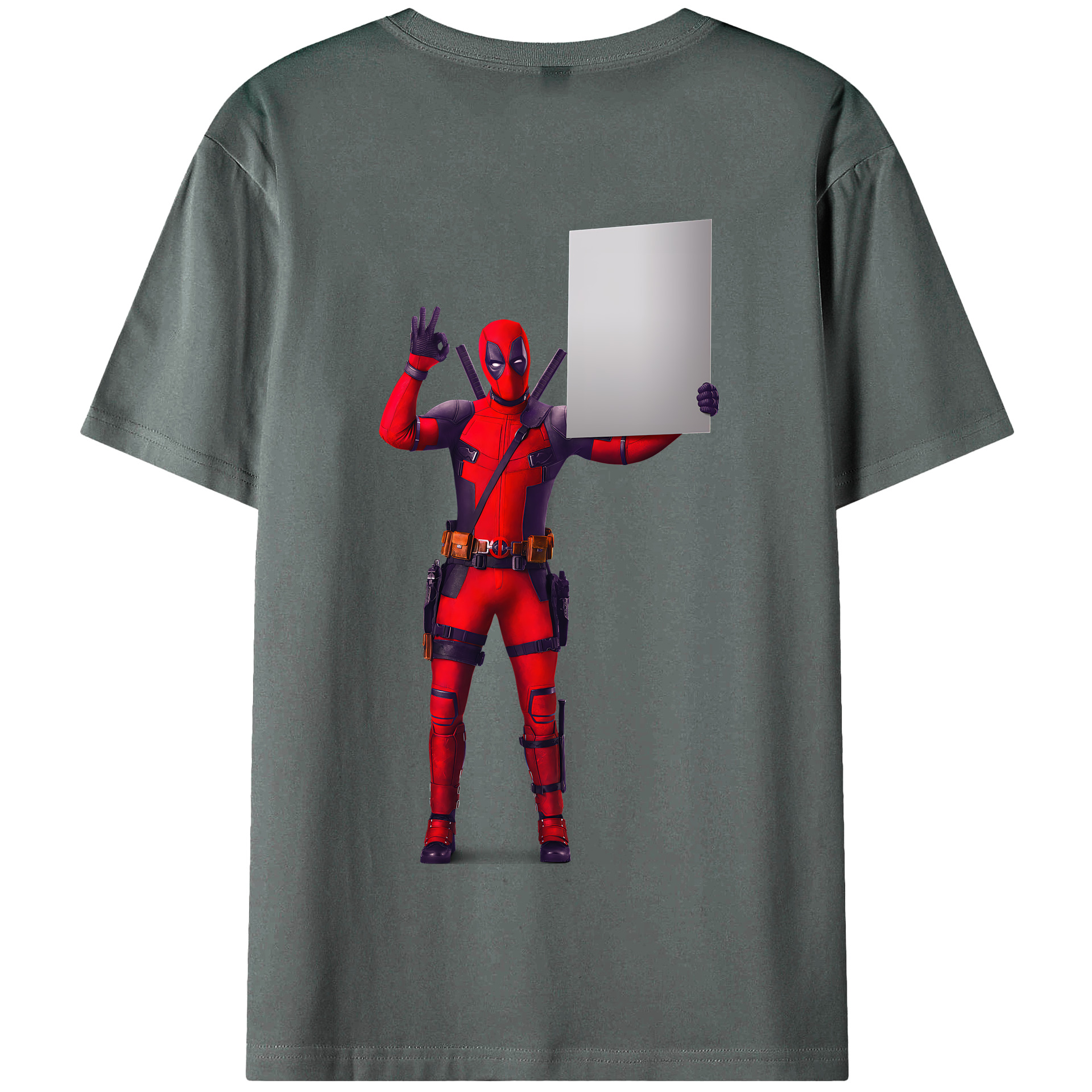 （画像用） Deadpool デッドプール 綿100％半袖Tシャツ（背面プリント）